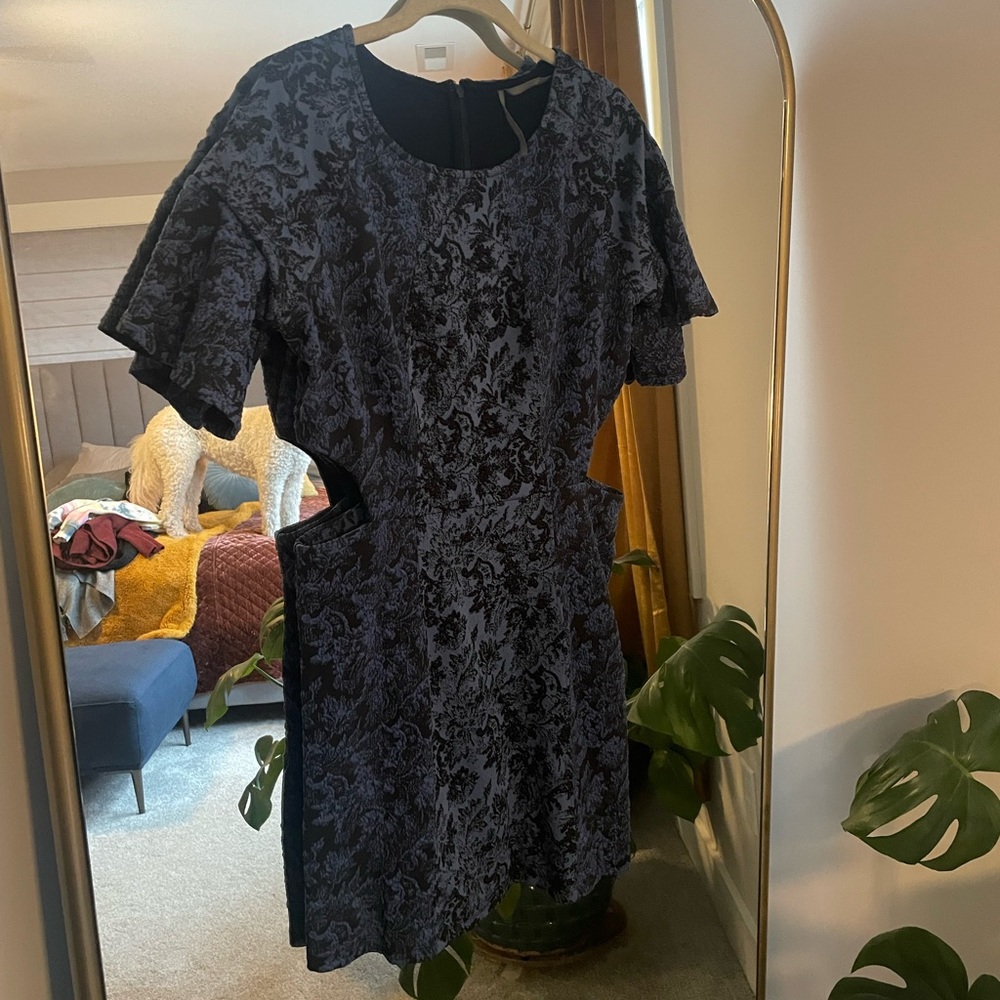 Jacquard Cut-Out Mini Dress from Anthropologie - Picture 2 of 5